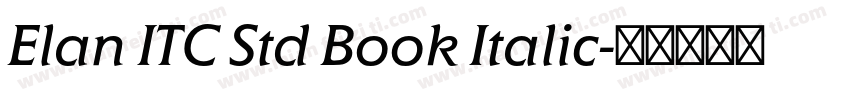Elan ITC Std Book Italic字体转换